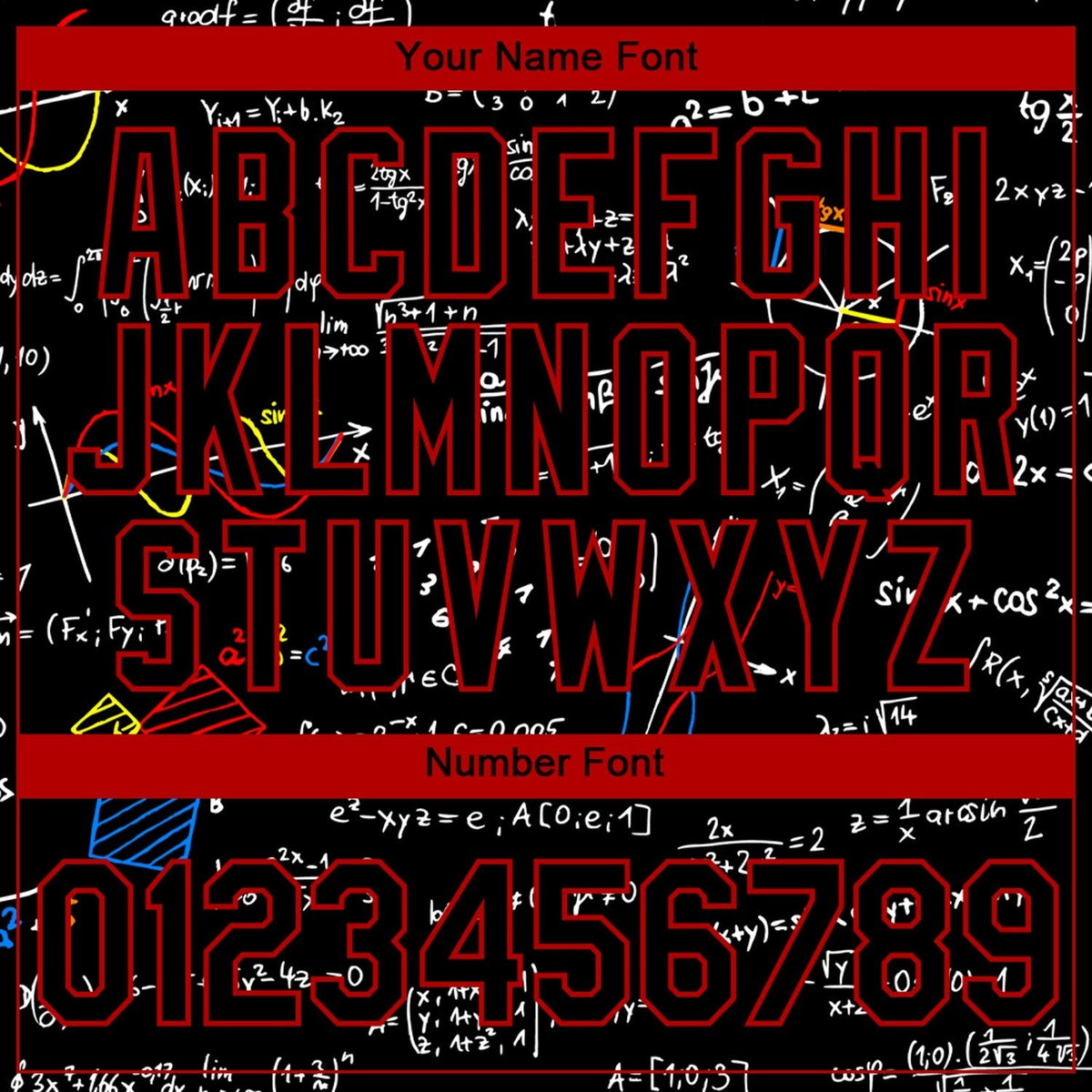 Custom 3D Pattern Design Math Performance T-Shirt photo 3