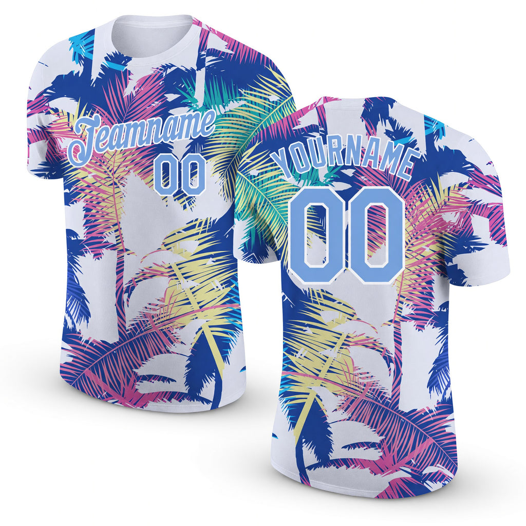 Custom 3D Pattern Design Hawaii Palm Trees Performance T-Shirt