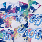 Custom 3D Pattern Design Hawaii Palm Trees Performance T-Shirt detail