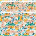 Custom White Orange 3D Pattern Design Fruit Performance T-Shirt photo 1