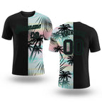 Custom 3D Pattern Design Tropical Hawaii Palm Leaves Performance T-Shirt