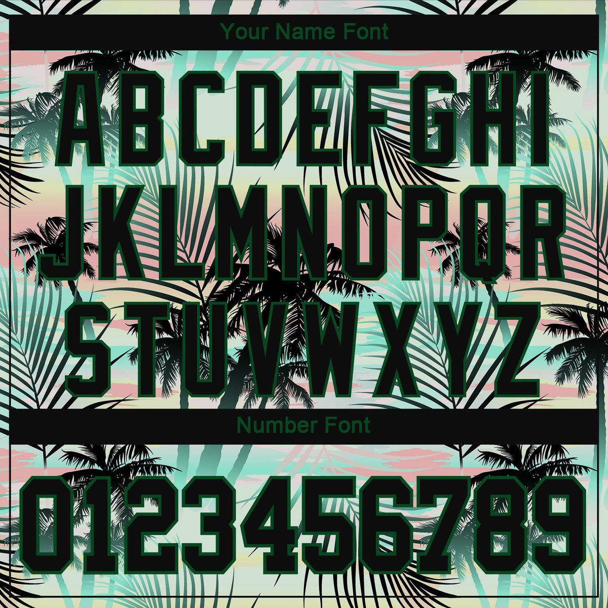 Custom 3D Pattern Design Tropical Hawaii Palm Leaves Performance T-Shirt photo 3