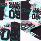 Custom 3D Pattern Design Tropical Hawaii Palm Leaves Performance T-Shirt photo 4