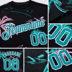Custom 3D Pattern Design Hawaii Palm Trees Performance T-Shirt detail