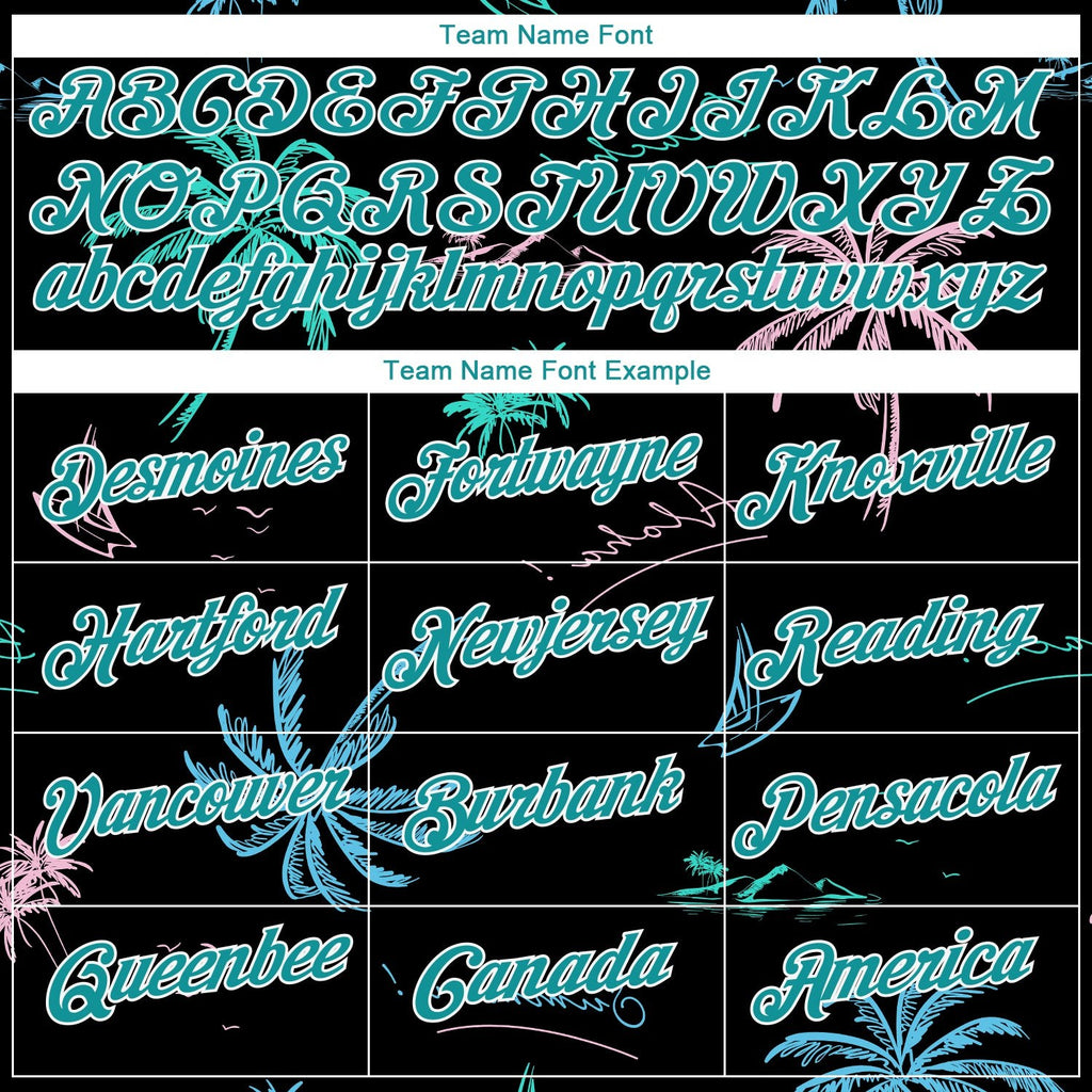 Custom 3D Pattern Design Hawaii Palm Trees Performance T-Shirt photo 3