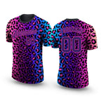 Custom 3D Pattern Design Leopard Performance T-Shirt
