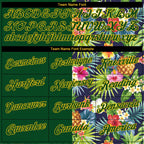 Custom 3D Pattern Design Tropical Pattern With Pineapples Palm Leaves And Flowers Performance T-Shirt photo 2