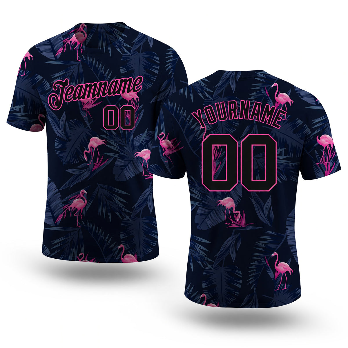 Custom 3D Pattern Design Flamingo Performance T-Shirt