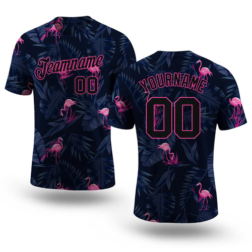 Custom 3D Pattern Design Flamingo Performance T-Shirt