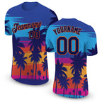 Custom 3D Pattern Design Hawaii Palm Trees Performance T-Shirt