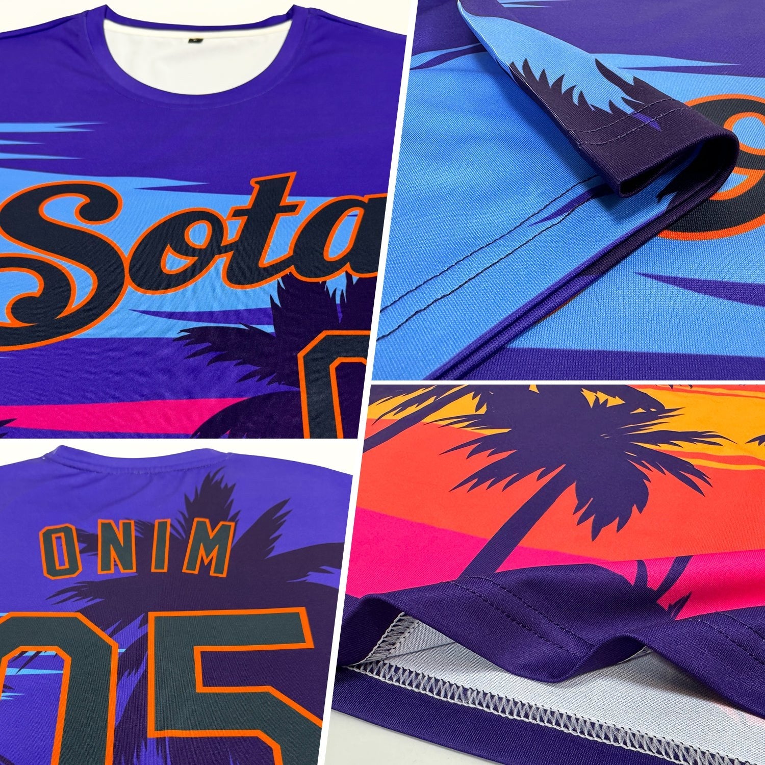 Custom 3D Pattern Design Hawaii Palm Trees Performance T-Shirt photo 2