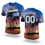 Custom 3D Pattern Design Hawaii Palm Trees Performance T-Shirt