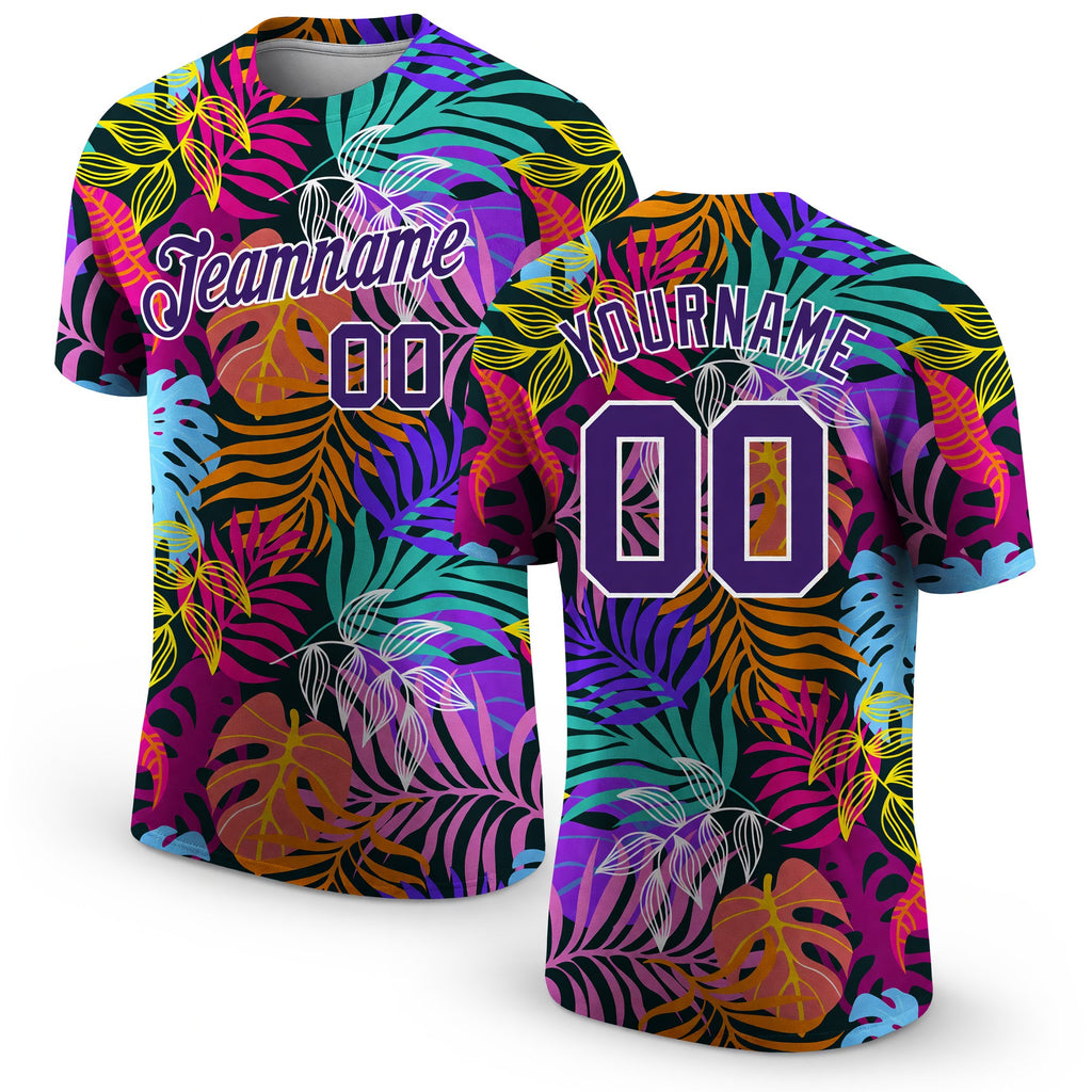 Custom 3D Pattern Design Hawaii Palm Trees Performance T-Shirt