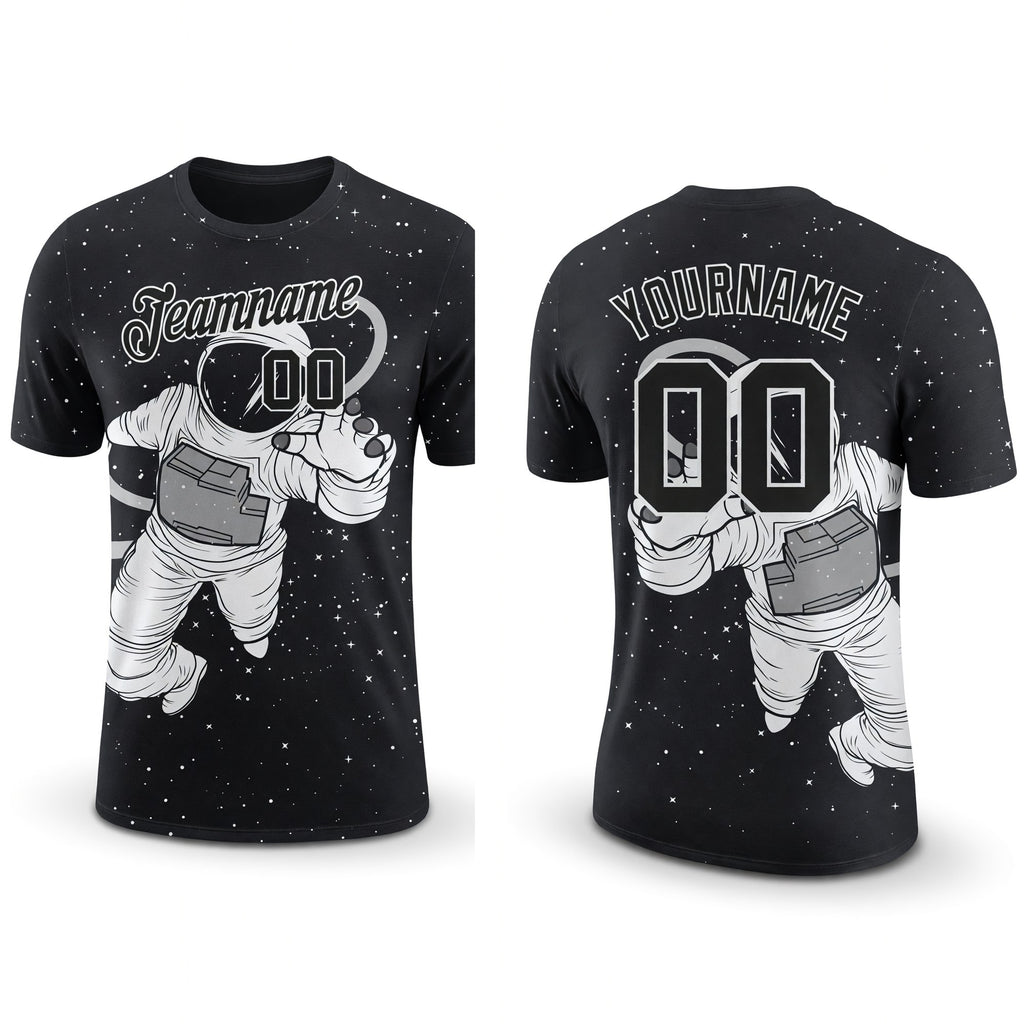 Custom 3D Pattern Design Astronaut Performance T-Shirt