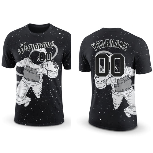 Custom 3D Pattern Design Astronaut Performance T-Shirt