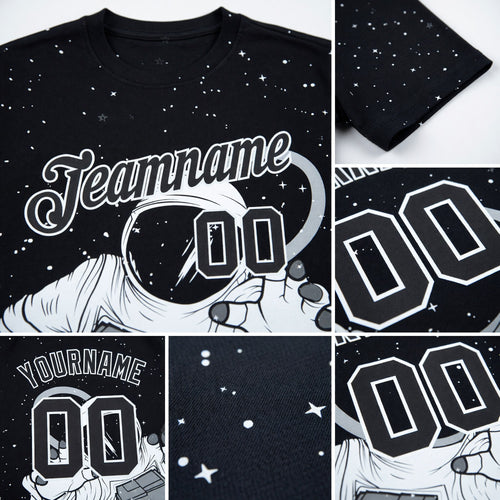 Custom 3D Pattern Design Astronaut Performance T-Shirt detail
