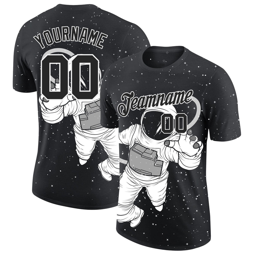 Custom 3D Pattern Design Astronaut Performance T-Shirt photo 1