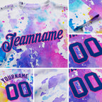 Custom 3D Pattern Design Watercolor Performance T-Shirt detail