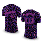 Custom 3D Pattern Design Leopard Performance T-Shirt