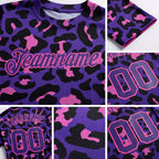 Custom 3D Pattern Design Leopard Performance T-Shirt detail