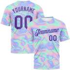 Custom 3D Pattern Design Abstract Trendy Holographic Vaporwave Style Performance T-Shirt photo 1
