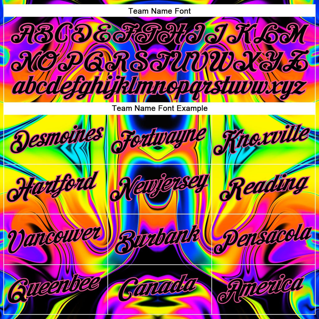 Custom 3D Pattern Design Abstract Iridescent Psychedelic Swirl Fluid Art Performance T-Shirt photo 3