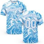 Custom 3D Pattern Design Abstract Ocean With Waves Fluid Art Performance T-Shirt