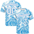 Custom 3D Pattern Design Abstract Ocean With Waves Fluid Art Performance T-Shirt photo 1