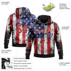 Custom Stitched White Red Royal-Black 3D American Flag Fashion Sports Pullover Sweatshirt Hoodie photo 3
