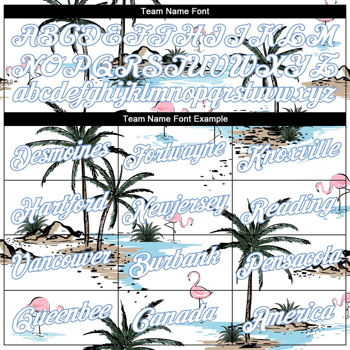 Custom Stitched White White-Light Blue 3D Pattern Design Hawaii Palm Trees Sports Pullover Sweatshirt Hoodie photo 1