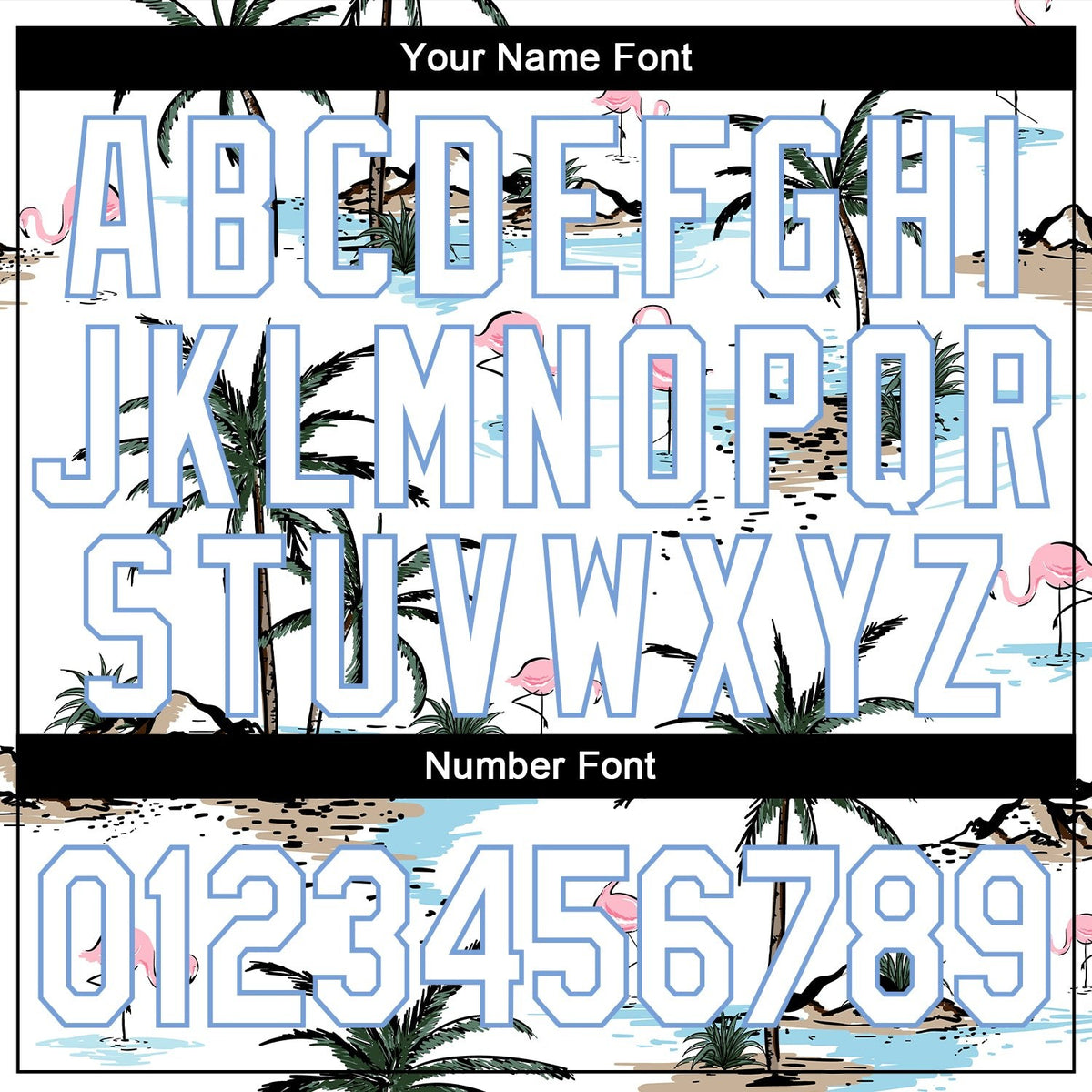 Custom Stitched White White-Light Blue 3D Pattern Design Hawaii Palm Trees Sports Pullover Sweatshirt Hoodie photo 2