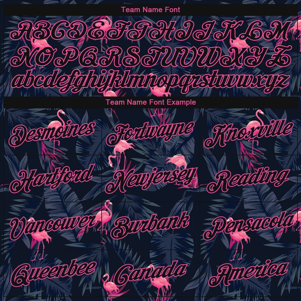 Custom Stitched Black Black-Pink 3D Pattern Design Flamingo Sports Pullover Sweatshirt Hoodie photo 3