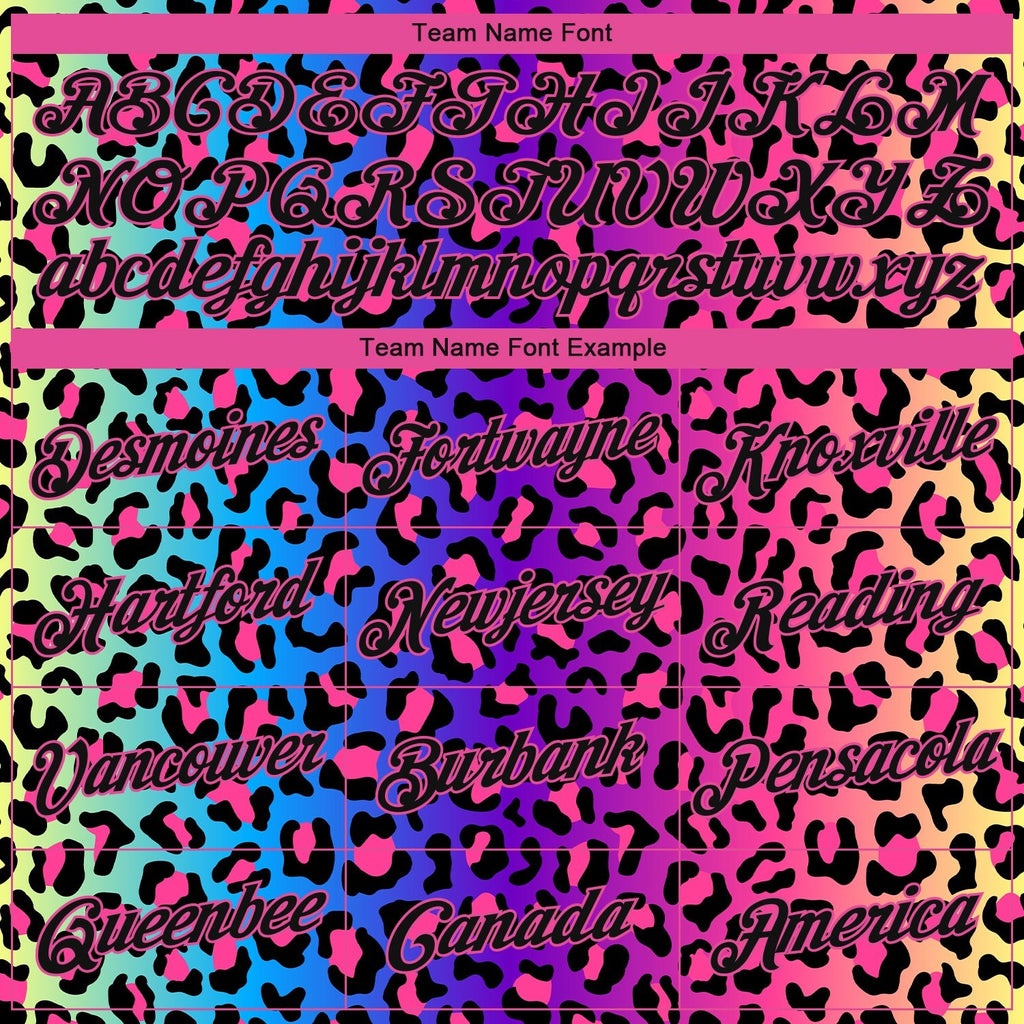 Custom Stitched Purple Black-Pink 3D Pattern Design Leopard Sports Pullover Sweatshirt Hoodie photo 3