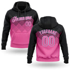 Custom Stitched Pink Pink Black-Light Blue 3D Pattern Design Sports Pullover Sweatshirt Hoodie