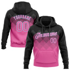 Custom Stitched Pink Pink Black-Light Blue 3D Pattern Design Sports Pullover Sweatshirt Hoodie photo 1