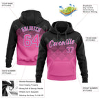 Custom Stitched Pink Pink Black-Light Blue 3D Pattern Design Sports Pullover Sweatshirt Hoodie photo 2