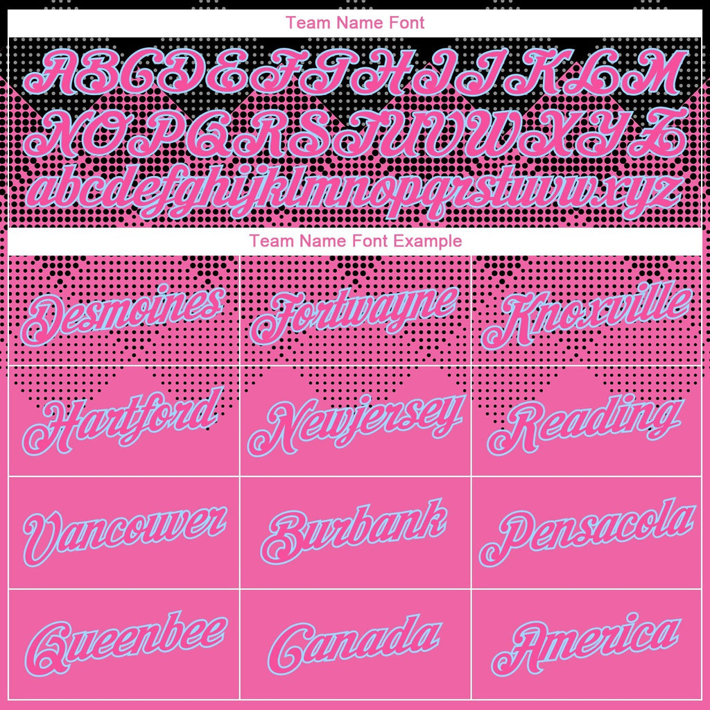 Custom Stitched Pink Pink Black-Light Blue 3D Pattern Design Sports Pullover Sweatshirt Hoodie photo 3