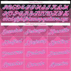Custom Stitched Pink Pink Black-Light Blue 3D Pattern Design Sports Pullover Sweatshirt Hoodie photo 3