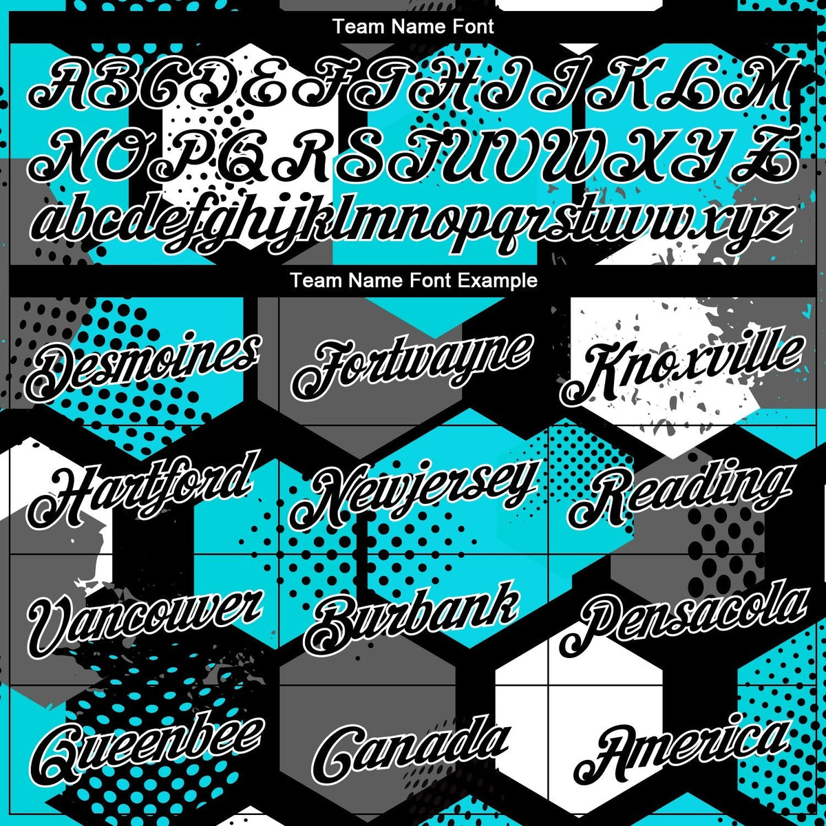 Custom Stitched Aqua Black-White 3D Pattern Design Sports Pullover Sweatshirt Hoodie photo 2