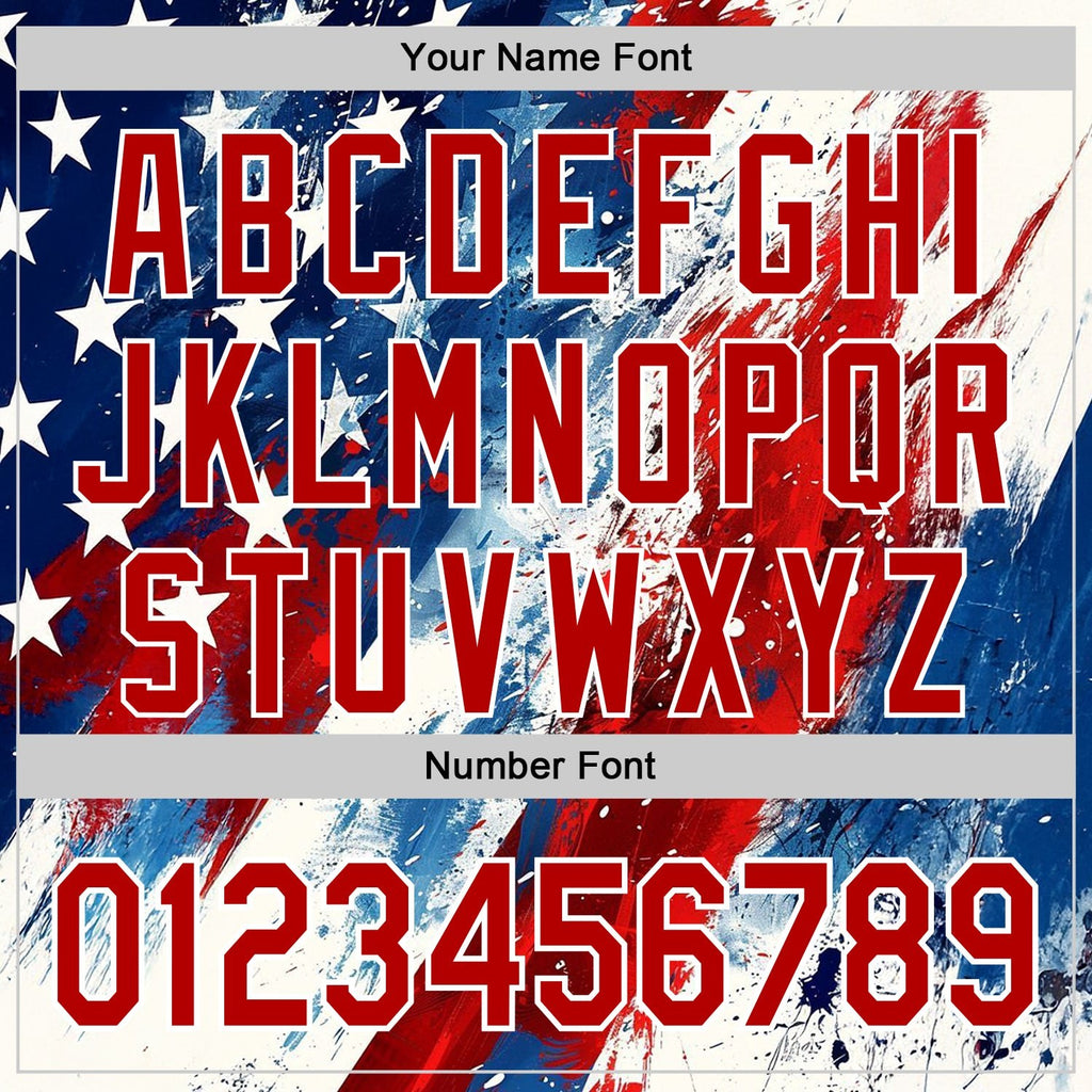 Custom Red Blue Black-White 3D American Flag Sports Pullover Sweatshirt Hoodie photo 4