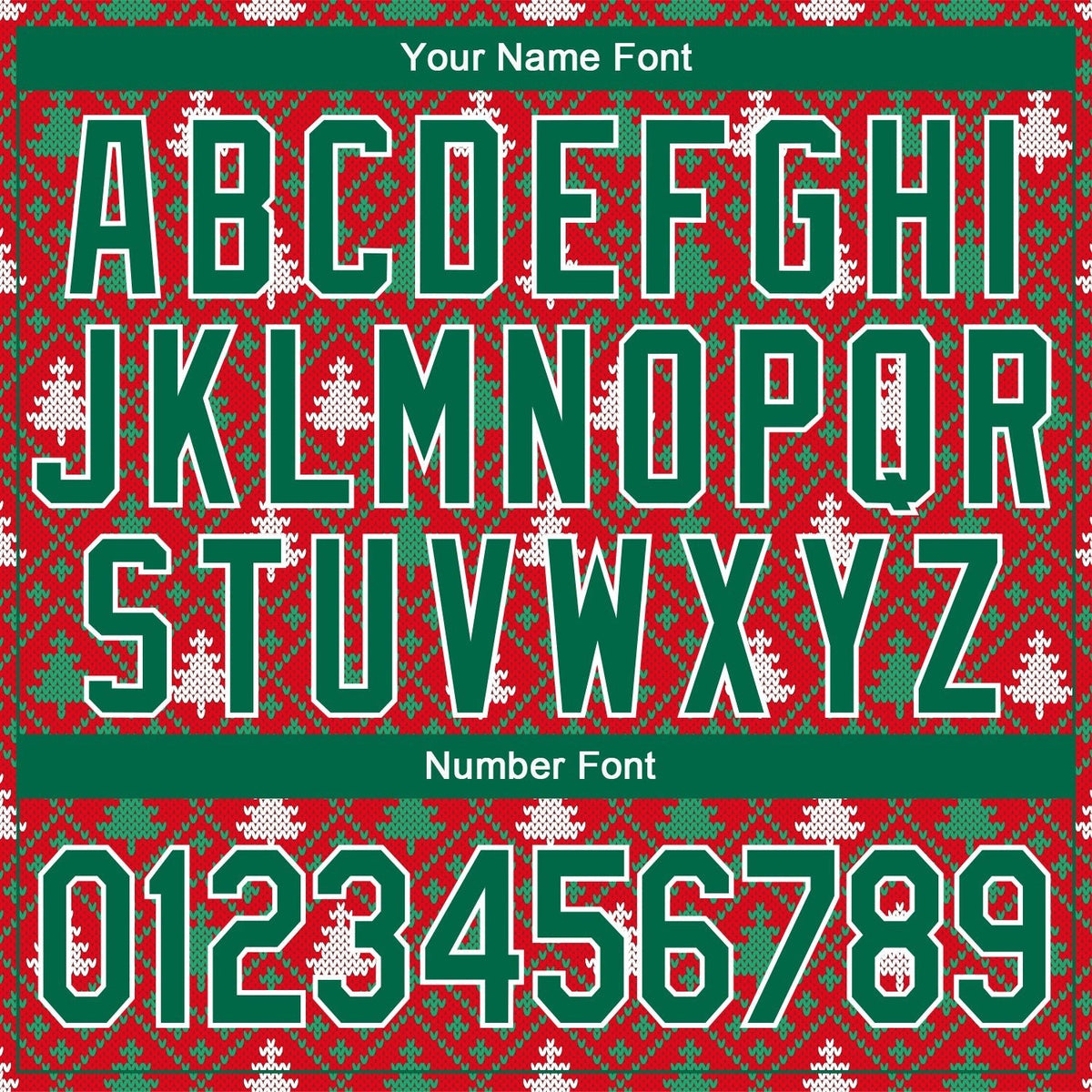 Custom Stitched Red Kelly Green-White 3D Christmas Trees Sports Pullover Sweatshirt Hoodie photo 3