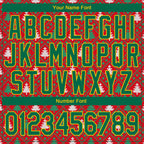Custom Stitched Red Kelly Green-Gold 3D Christmas Reindeers Sports Pullover Sweatshirt Hoodie photo 5