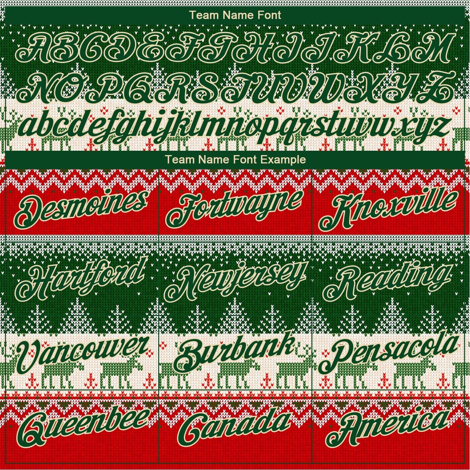 Custom Stitched Red Green-Cream 3D Christmas Reindeers Sports Pullover Sweatshirt Hoodie photo 3