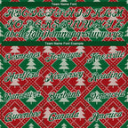 Custom Stitched Red Green-White 3D Christmas Trees Sports Pullover Sweatshirt Hoodie photo 3