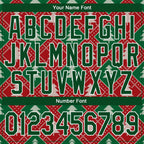 Custom Stitched Red Green-White 3D Christmas Trees Sports Pullover Sweatshirt Hoodie photo 4