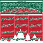 Custom Stitched Red White-Kelly Green 3D Christmas Trees Sports Pullover Sweatshirt Hoodie photo 3