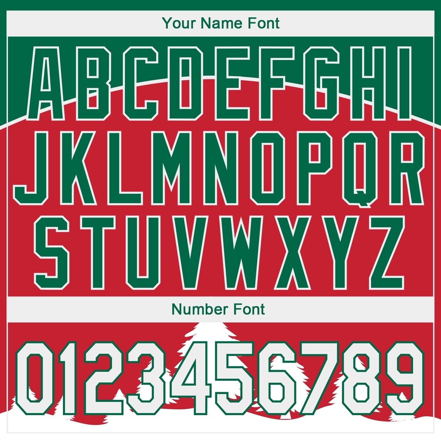 Custom Stitched Red White-Kelly Green 3D Christmas Trees Sports Pullover Sweatshirt Hoodie photo 4