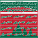 Custom Stitched Red Kelly Green-White 3D Christmas Trees Sports Pullover Sweatshirt Hoodie photo 2