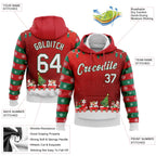 Custom Stitched Red White-Kelly Green 3D Christmas Sports Pullover Sweatshirt Hoodie photo 2
