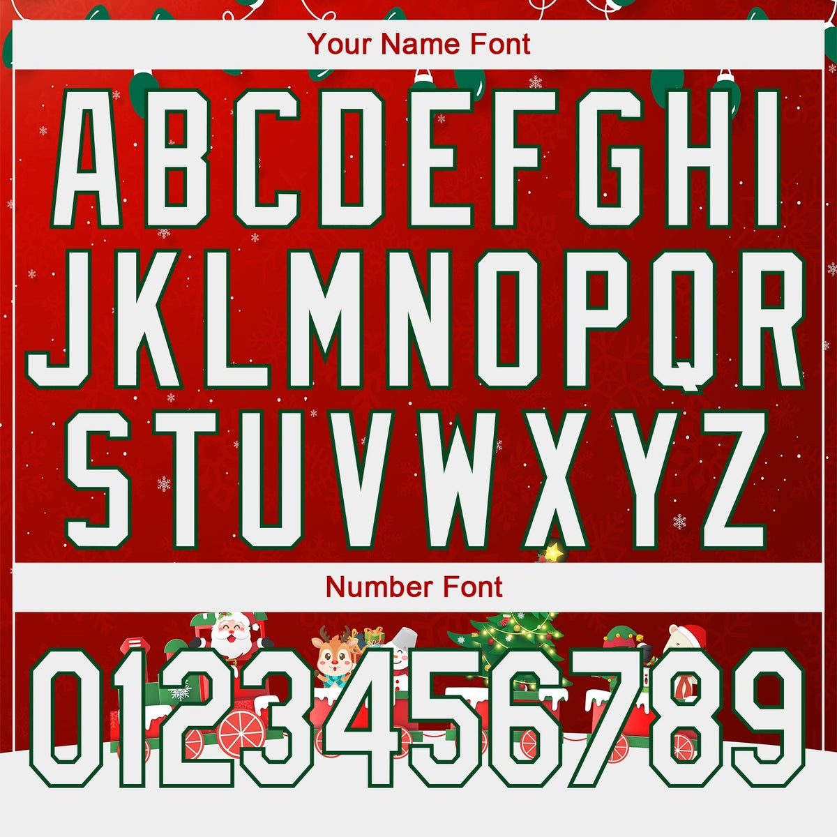 Custom Stitched Red White-Kelly Green 3D Christmas Sports Pullover Sweatshirt Hoodie photo 4